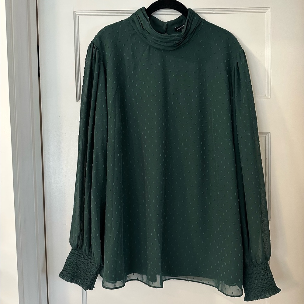 Universal Standard Iris Swiss Dot Chiffon Blouse
